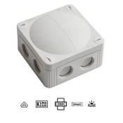 60400, Grey COMBI 308 (Empty) IP67 Junction Box (85x85x51mm)