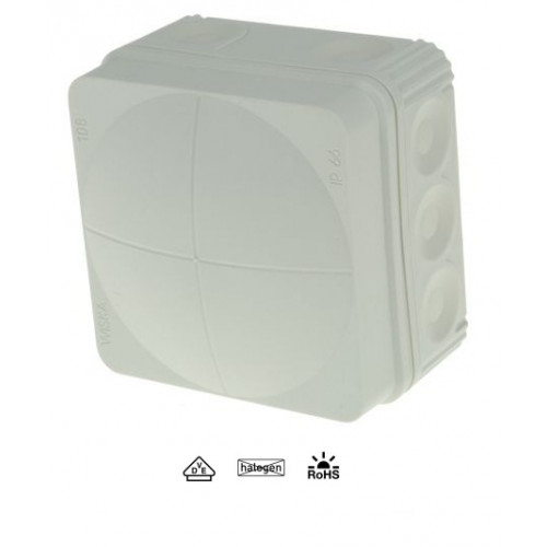 60522, Grey COMBI 108 (Empty) IP66 Junction Box (76x76x51mm)