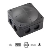 60581, Black COMBI 308 (Empty) IP67 Junction Box (85x85x51mm)