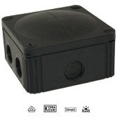 60648, Black COMBI 607 (Empty) IP67 Junction Box (110x110x66mm)