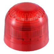 PSC-0025(18-980503), Sounder Beacon (LED) Amber Lens, Red Shallow Base,17-60 V LED