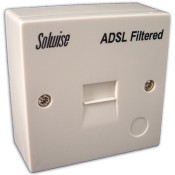 Solwise ADSL Filtered BT Faceplate - 85mm (ADSL-FFP85)