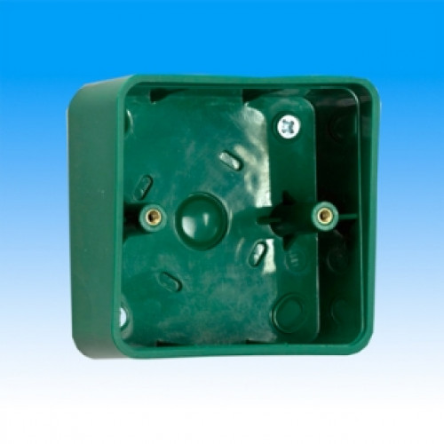 RGL, PBBSHR-GN, 50mm Shrouded Green Plastic Back Box