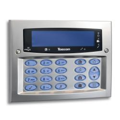 TEXECOM, DBD-0129, Premier Elite Surface Mount Keypad (Satin Chrome Finish)