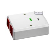 Knight Plastics, PA2EWR, Double Push Panic Button End Push - White Plastic Selectable Resistors (Grade 3)