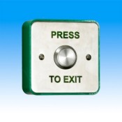 RGL, EBSS02/PTE, Standard S/S Plate & S/S 20mm Button - Press To Exit