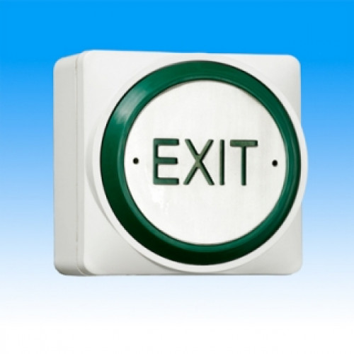 RGL, EBPP02P/W, White Plastic and Push Plate Button -EXIT