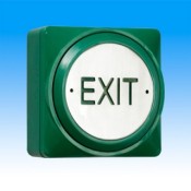 RGL, EBPP02P/GN, Green Plastic and Push Plate Button -EXIT