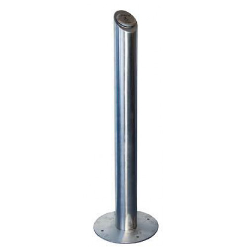 CDVI, RPSS100D, High Stainless Steel Round Post Angled Top - 1000MM
