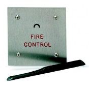 Videx, FS/CK, Flush Stainless Steel Crescent Key Fireman Switch (171E)