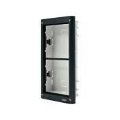 Videx, 4852, Two Module Flush Backboxes for 4000 Series Door Panel - Available in Gun Metal Grey, Chrome and Gold Finishes
