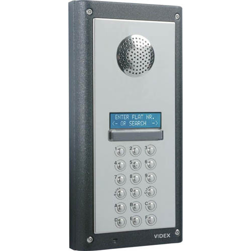 Videx, 4202/1/S, Surface 4000 Series Modular Audio Digital Door Panel with Display for VX2200 Series Systems (SP408-1)