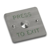 Videx, SP80/T, Flush Stainless Steel Push to Exit Button - Single Pole
