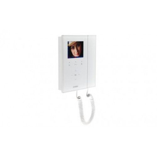 Videx, KRV86W, Surface Mount Kristallo Colour Video Apartment Station with Handset in White for VX2300 System