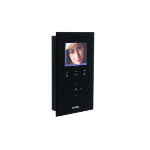 Videx, KRV88B, Flush Mount Kristallo Colour Video Apartment Station with Handsfree Speech in Black for VX2300 System (Requires KRV980)