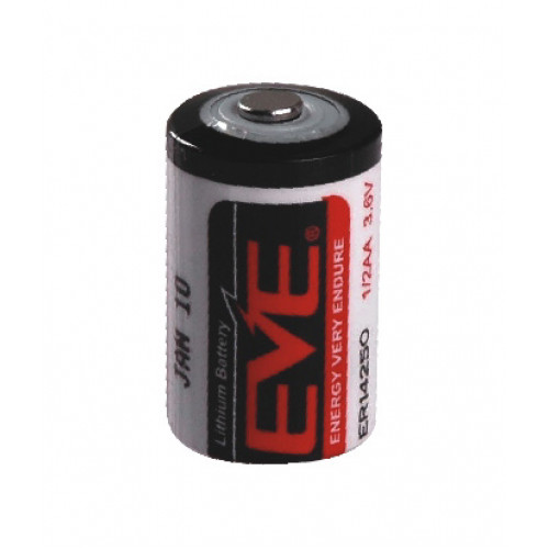 EVE, ER14250(HALF-AA), 3.6V Lithium HALF-AA Type Battery with 1200mAh Capacity