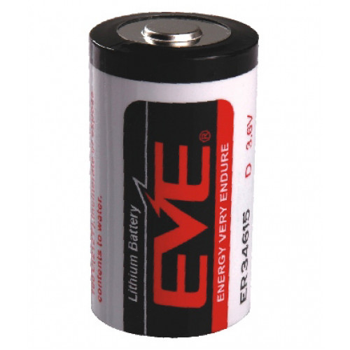 EVE, ER34615(D), 3.6V Lithium D Type Battery with 19000mAh Capacity