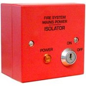 T2 Solutions, 400-210R, Fire System Secure Mains Voltage Safety Isolator - Red/Boxed Fused