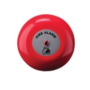 TAA-0020(18-980854), Fire Bell Weatherproof Red, 8 Inch Gong,19-28 VDC