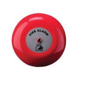 TAA-0017(18-980853), Fire Bell Weatherproof Red, 6 Inch Gong,19-28 VDC