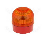 PSS-0096(18-980650), Sounder/Beacon (LED)  AC Amber, Red Deep Base,110/230 AC