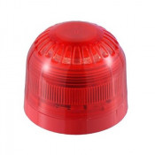 PSC-0002(18-980500), Sounder Beacon (LED) Red Lens,  Red Shallow Base,17-60 V LED