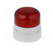 QBS-0062(45-716413), Ultra Low Profile LED Red Lens,11-35V DC