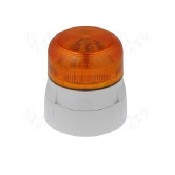 QBS-0064(45-716423), Ultra Low Profile LED Amber Lens,11-35V DC