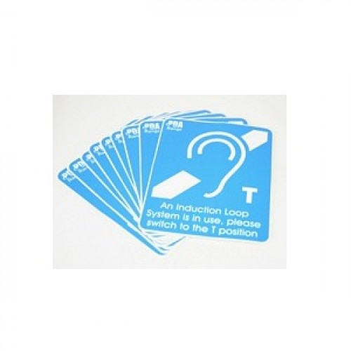 C-TEC, TEAR10, Self-adhesive Induction Loop Stickers (Pack of 10)