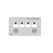 C-TEC, NC944/SS, 4 Zone Call Controller Panel with Mute/Reset Button - Stainless Steel