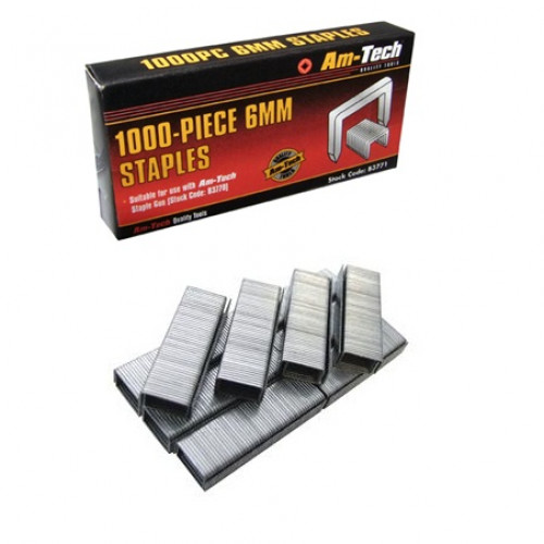 Am-Tech (B3771) 1000pc 6mm STAPLES