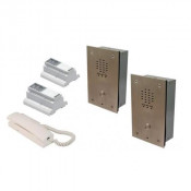 Videx, VR120DK-1/2E, 2 Entrance 1 Button Vandal Resistant Flush Mounted Door Entry Kit