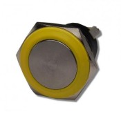 Videx, VXSSB/Y/Upgrade, Stainless Steel Button to Type with Yellow Bezel
