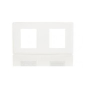 Videx, DINFPH2W, DIN Series Two Gang Horizontal Cover Frame - White