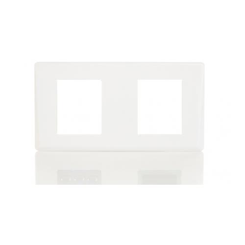 Videx, DINFPH2W, DIN Series Two Gang Horizontal Cover Frame - White