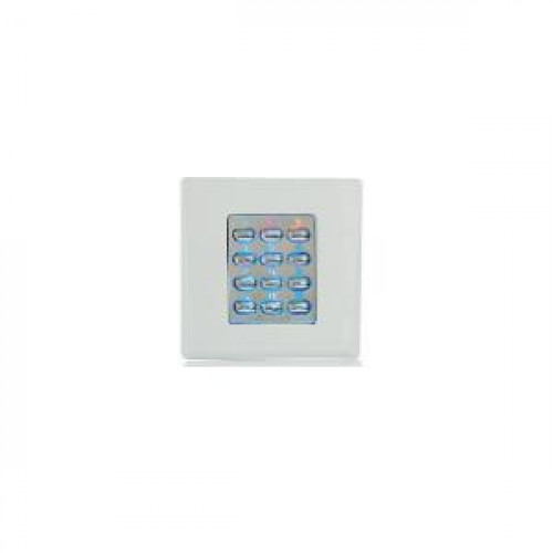 Videx, DINPADW, White Metal Back Lit Keypad for 99 Codes 1 Relay - IP40