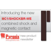 Pyronix (MC1/SHOCKBR-WE) 2-Way Wireless Mag Cont/Shock Sensor, Brown