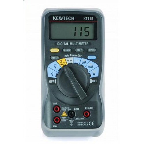 KT115, Digital Multimeter AC/DC 300V 10A Data Hold wth Holster