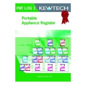 PATLOG1, PAT Test A4 log book includes 50pgs & 1 cert) for  multiple site