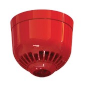 UTC, ASC366, Ceiling Mount Multi Tone Sounder/Beacon, Shallow Base (Red)