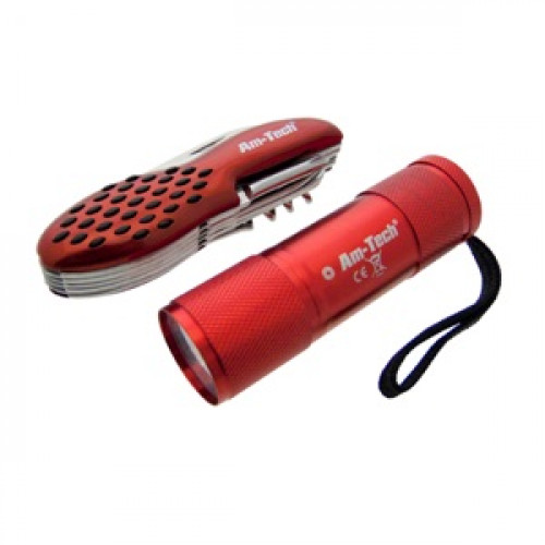 Am-Tech (R2380) POCKET TOOL AND TORCH SET
