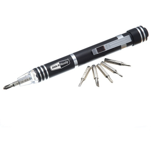 AB1023, 6 IN 1 SCREWDRIVER WITH LED