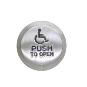 CDVI, RTE-PTODF, 4-Inch Flush Exit Switch (Push To Open and Logo)
