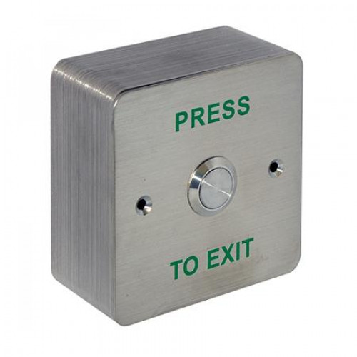 CDVI, RTE-SS, Non-Shroud Stainless Steel Surface Standard Exit Button