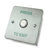 CDVI, RTE-SF, Non-Shroud Stainless Steel Flush Standard Exit Button