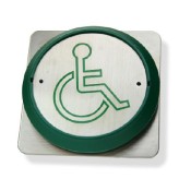CDVI, RTE-85DLF, All Active Stainless Switch Wheelchair Logo - Flush