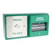 CDVI, DBB-21-02, Stainless Exit Button and Break-Glass Emergency Door Release