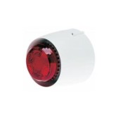 Cranford Controls, CC-511-096L, VTB Sounder/Beacon, Shallow Base - White Body, Red Lens