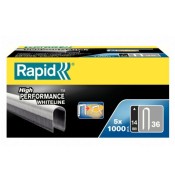 Rapid, 11886911, 36/14mm DP White Cable Staples (Bx 5x1,000)
