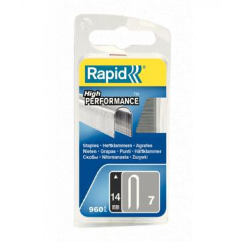 Rapid, 40109524, 7/14mm DP Galvanised Cable Staples (Bx 960)